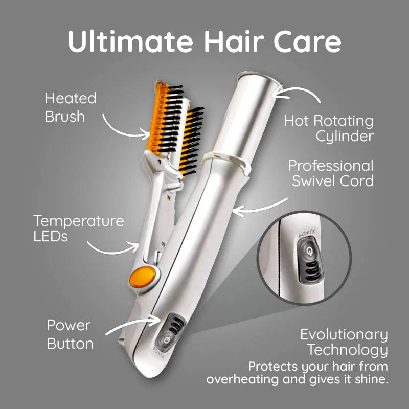 Luxora Professional 2 in 1 Rotierender Eisen-Haarbürste