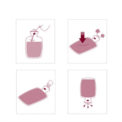 Wärmflaschenbezug – Strickdesign – Pink, 32x20 cm