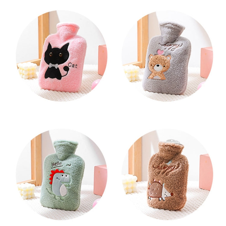 Wärmflasche – Braunes PVC mit Streifenstruktur – 1000 ml, druck- und auslaufsicher