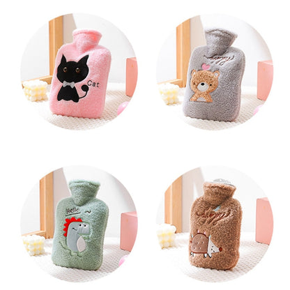 Wärmflasche – Pinkes PVC mit Streifenstruktur – 1000 ml, auslaufsicher