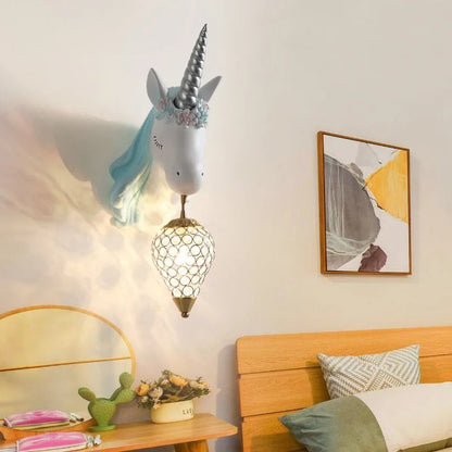 Neuartige Einhorn-Wandlampe – UniGloed – Pink – süß für Kinder