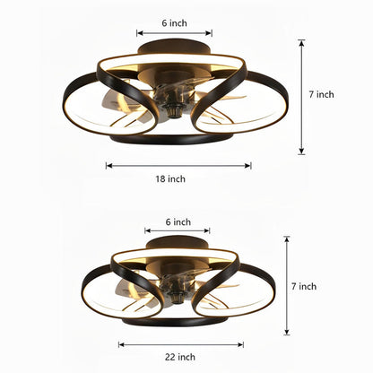 Garduru | Moderner LED-Deckenventilator „Flower“ mit Fernbedienung