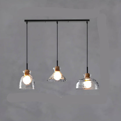 Glas Hängeleuchte TOKYO – Minimalistische Deckenlampe mit 1 oder 3 Köpfen