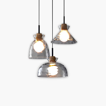 Glas Hängeleuchte TOKYO – Minimalistische Deckenlampe mit 1 oder 3 Köpfen