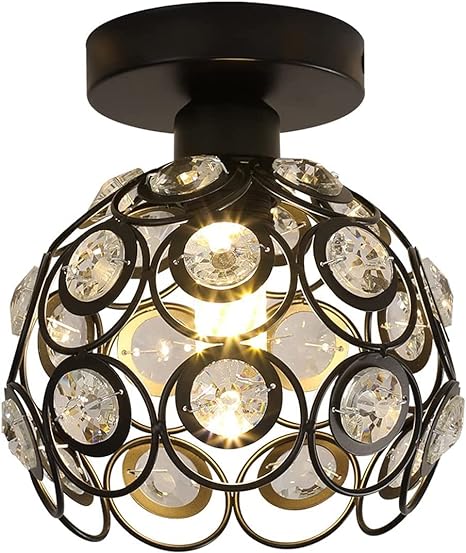 Aufhängung Flur Fancy Gold - Elegante Deckenlampe aus Gold und Kristall für Flur