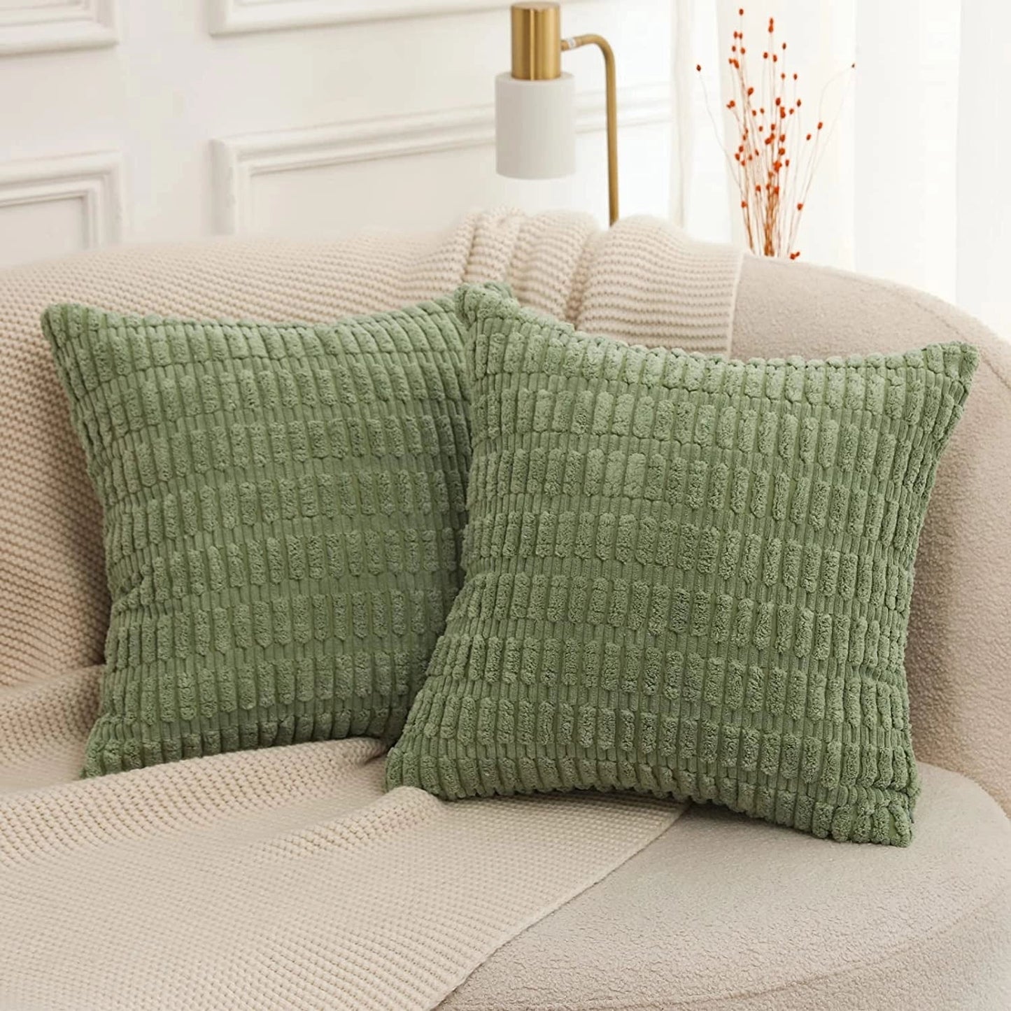 Garduru Corduroy-Kissen für stilvolle Sofa- und Lendenkissen-Dekoration