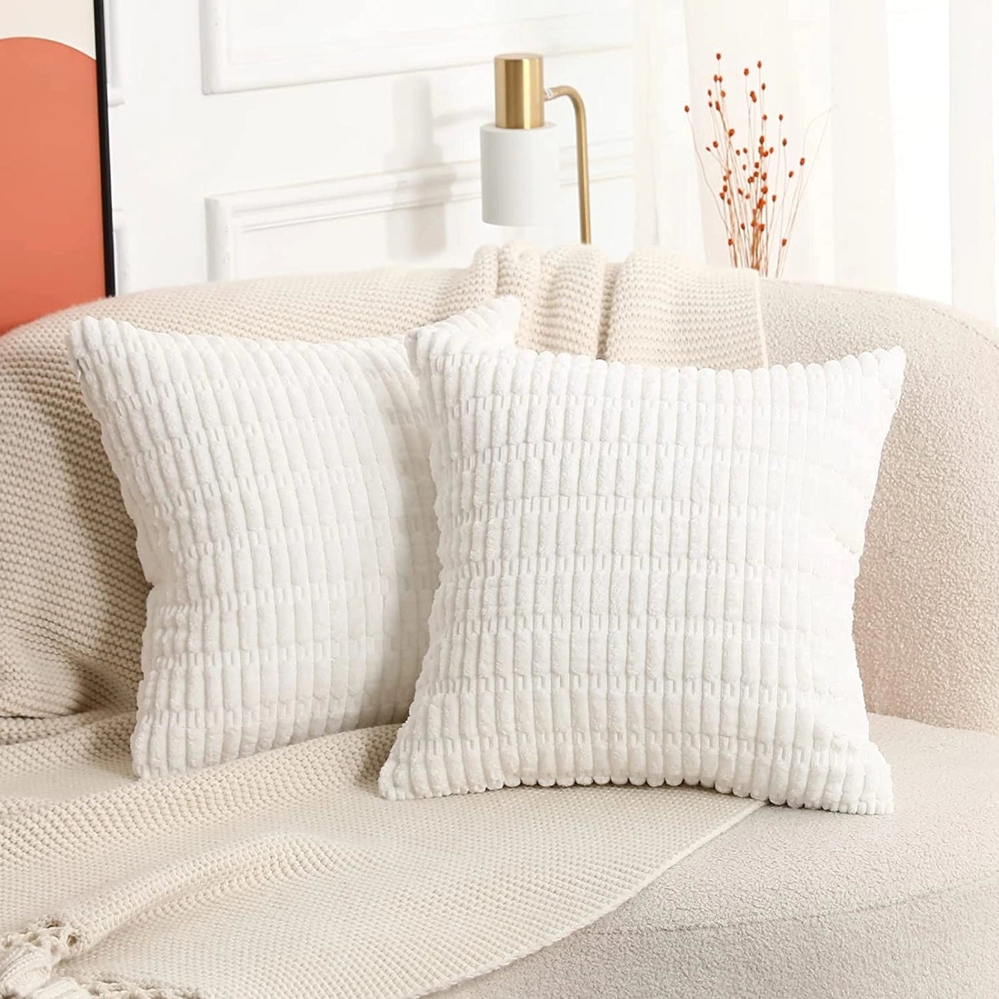 Garduru Corduroy-Kissen für stilvolle Sofa- und Lendenkissen-Dekoration