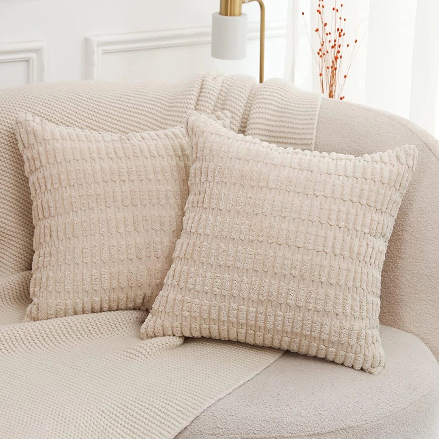 Garduru Corduroy-Kissen für stilvolle Sofa- und Lendenkissen-Dekoration