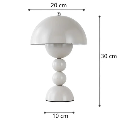 Vintage Mid-Century Pilz-Dome-Lampe - Retro Tisch- & Schreibtischlicht