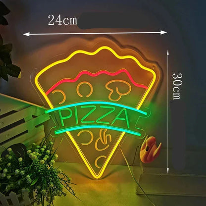 QuickBite - Fastfood Neon Bord Nachtlamp