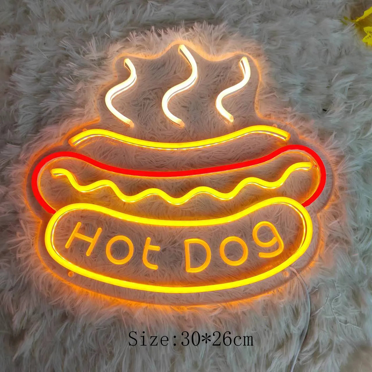 QuickBite - Fastfood Neon Bord Nachtlamp