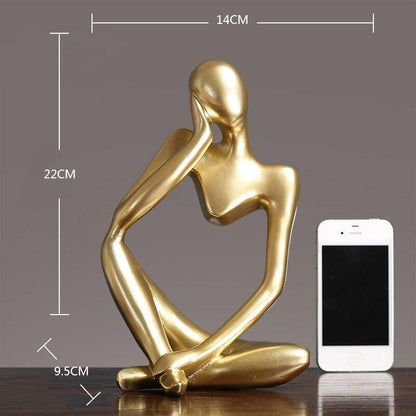 ArtMind – Minimalist Denker Skulptur mit moderner Eleganz