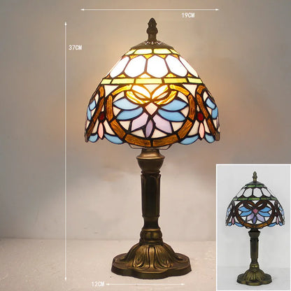 TiffanyGlow Schreibtischlampe – Elegante Beleuchtung & Handwerkliches Design