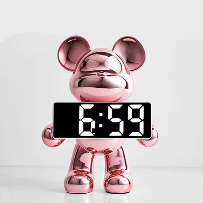 UrbanGlow – Moderner Digitaluhr in stilvollem Teddybär-Design