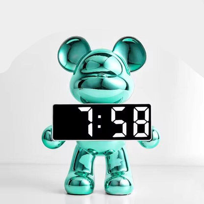 UrbanGlow – Moderner Digitaluhr in stilvollem Teddybär-Design