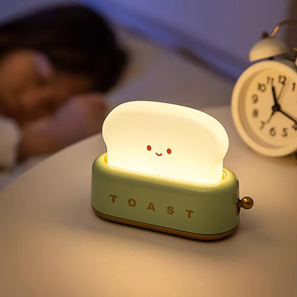 Garduru Lampe – Tragbare Brot-Toast Cartoon LED Nachtlampe