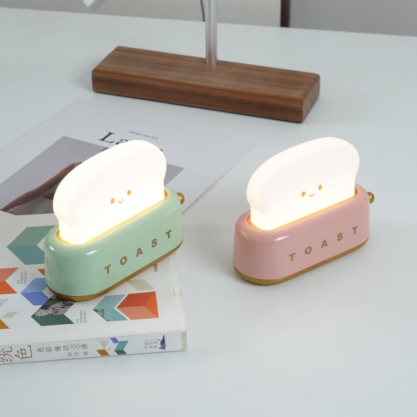 Garduru Toaster Design LED Tischlampe | Kabellos | Eingebaute Batterie | Perfekte Deko