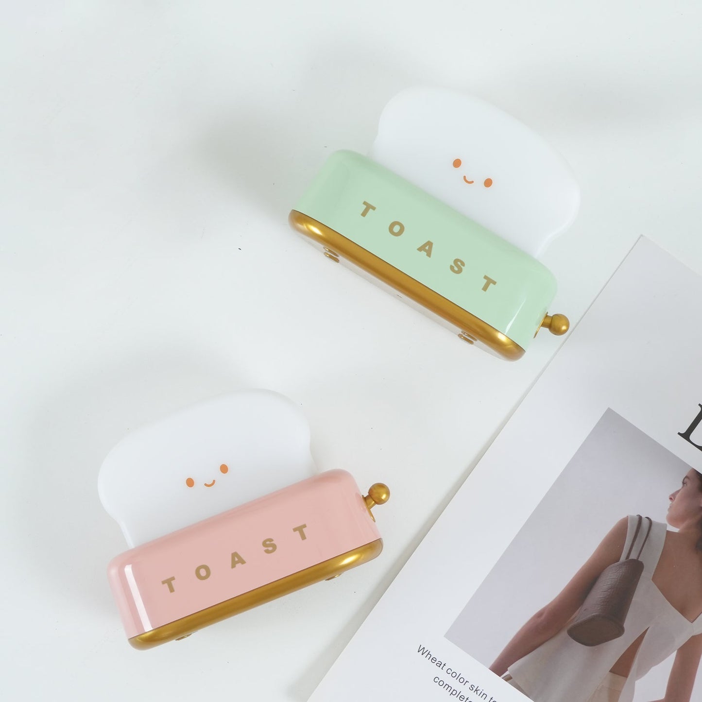 Garduru Lampe – Tragbare Brot-Toast Cartoon LED Nachtlampe