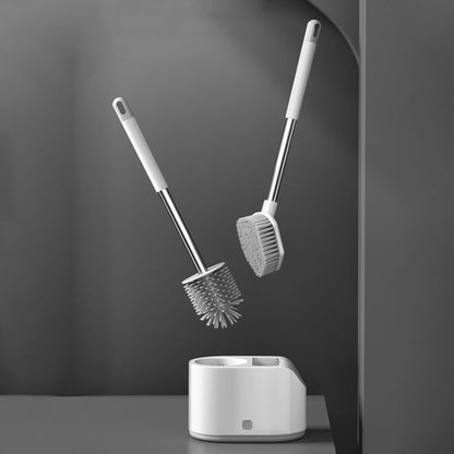 Toilettenbürsten Set – Wandmontage Design – Hygienische Reinigung mit Silikonbürsten