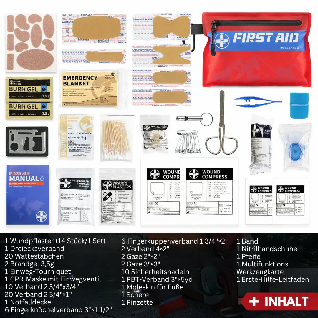 Wasserdichtes First Aid Notfall-Set – Praktisches First Aid Kit Für Outdoor Und Reisen