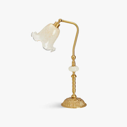 Garduru Elegante Messing Tischlampe | Tulpenform | Dimmbar | Arbeits- & Dekolicht | Stilvolle Beleuchtung für Zuhause