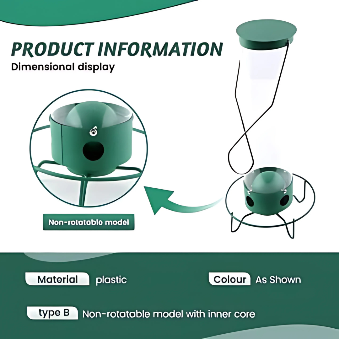 Vogelfutterstation | Eichhörnchen-sicherer hängender Saatfutterspender für den Außenbereich