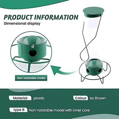 Vogelfutterstation | Eichhörnchen-sicherer hängender Saatfutterspender für den Außenbereich