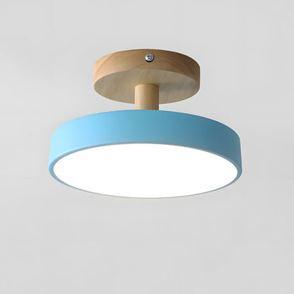 Moderne Holz LED Deckenleuchte