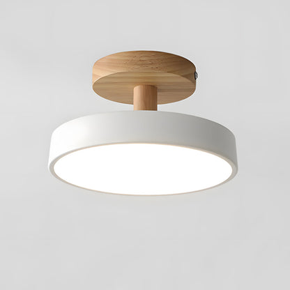Moderne Holz LED Deckenleuchte