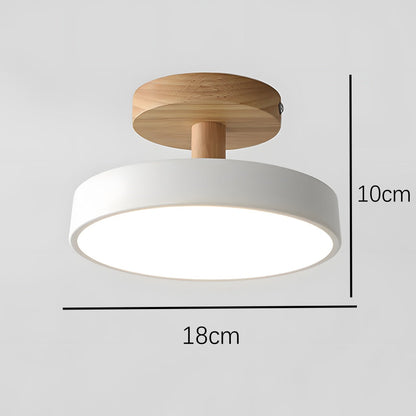 Moderne Holz LED Deckenleuchte