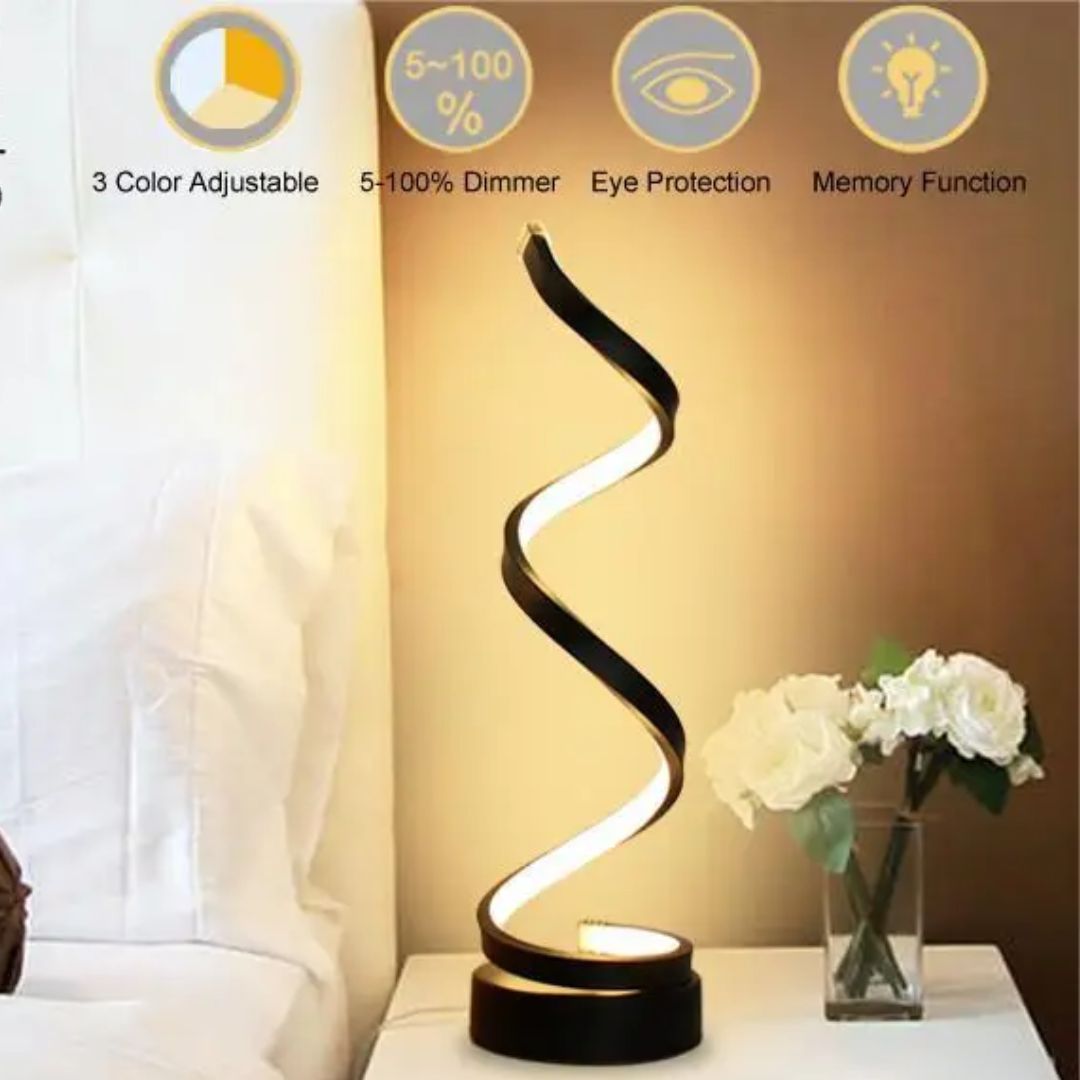 Nadine Spiral Dimmbar LED Tischlampe