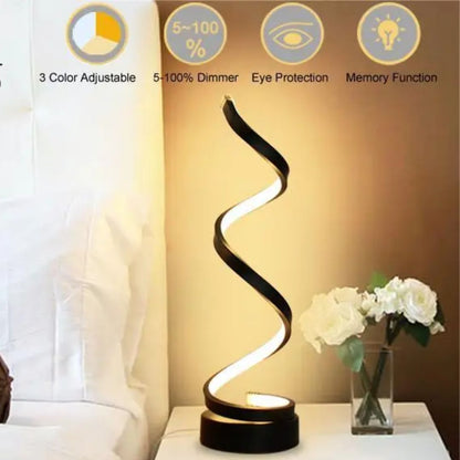 Nadine Spiral Dimmbar LED Tischlampe