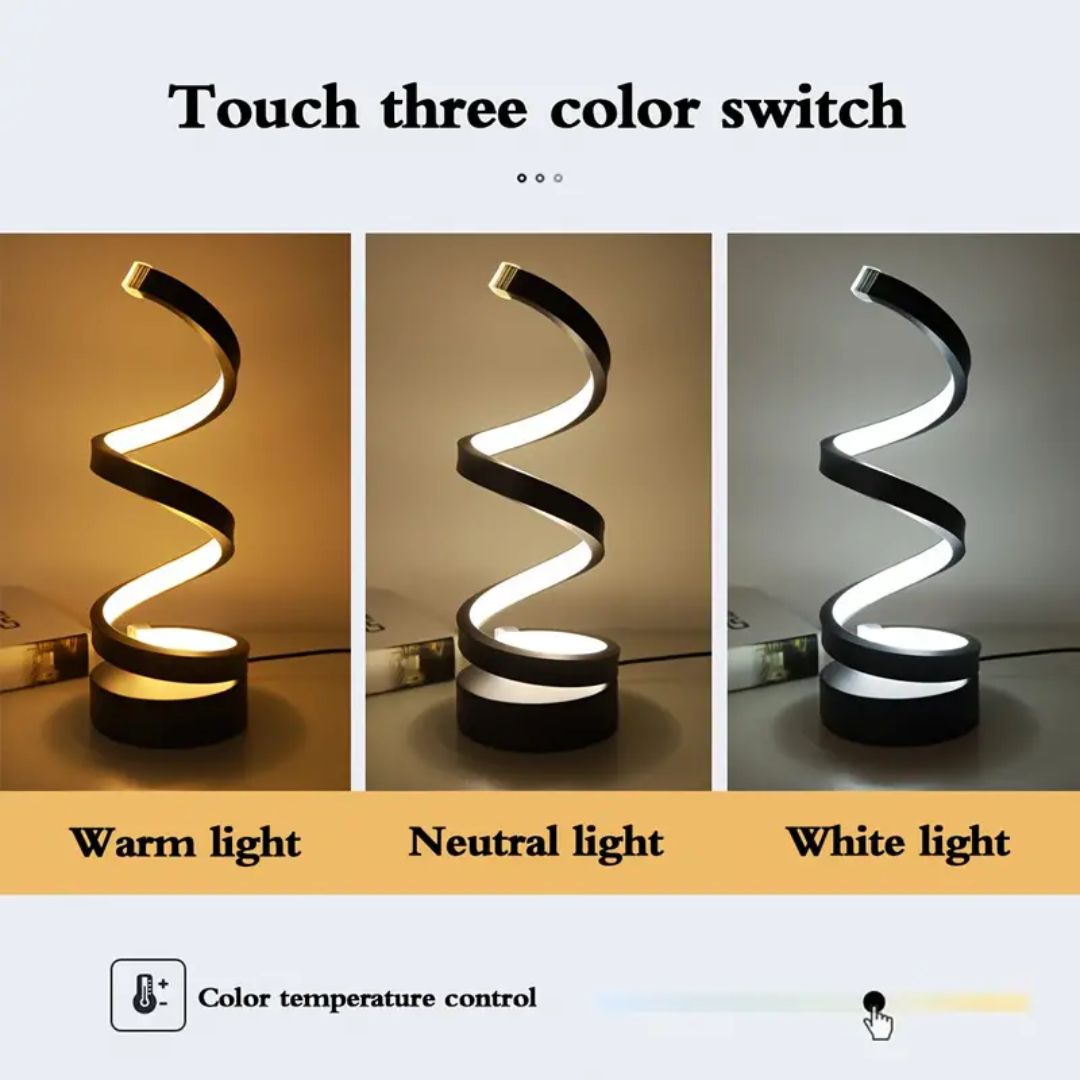 Nadine Spiral Dimmbar LED Tischlampe