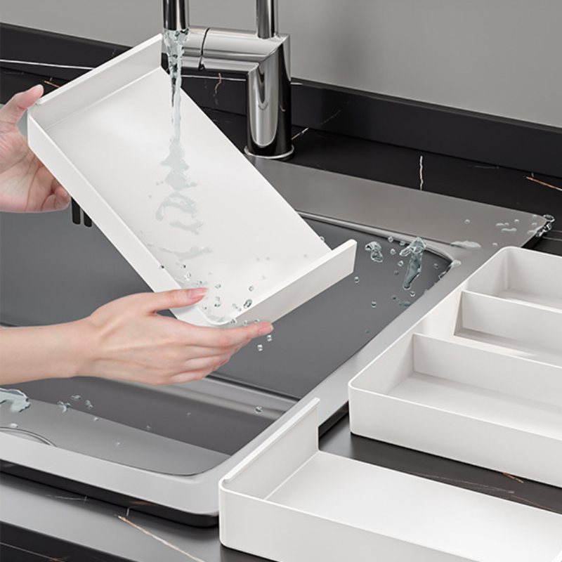 Verstellbare Aufbewahrungsbox mit Fächern für effiziente Organisation – Platzsparend und langlebig aus Kunststoff