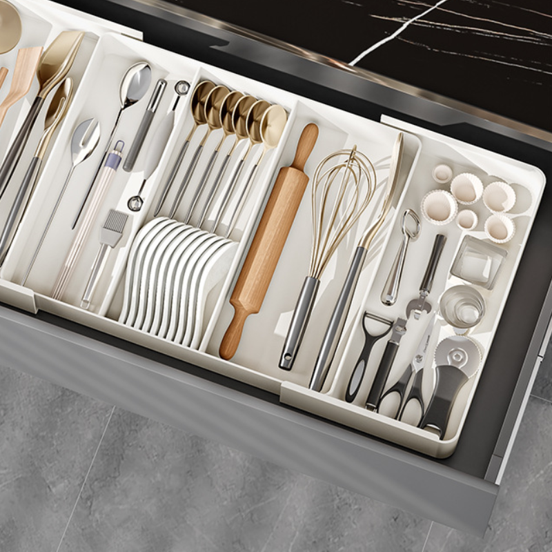 Verstellbare Aufbewahrungsbox mit Fächern für effiziente Organisation – Platzsparend und langlebig aus Kunststoff