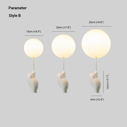 Fateh Deckenleuchten Hängelampen Bär Luftballon