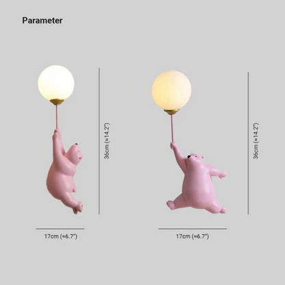 Design Bären-LED-Wandlampe - TeddyGlow