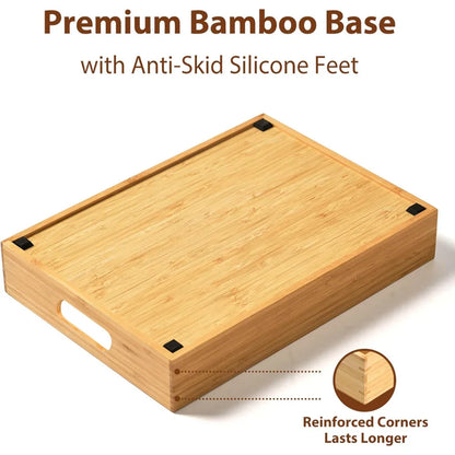 Bamboo-Deckel-Organizer für die Küche – Effiziente und platzsparende Aufbewahrungslösung