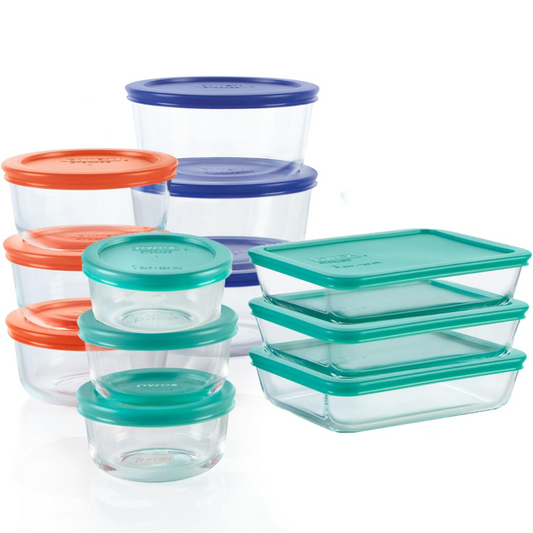 Garduru STORAGE SET – 12-teiliges Glas-Aufbewahrungsset mit Klickdeckeln für Frische & nachhaltige Küchenorganisation