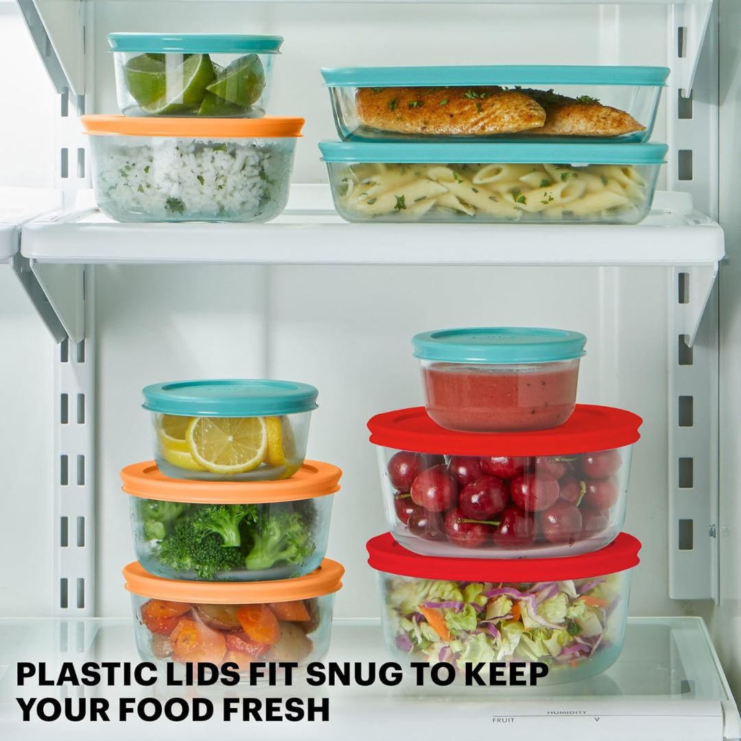 Garduru STORAGE SET – 12-teiliges Glas-Aufbewahrungsset mit Klickdeckeln für Frische & nachhaltige Küchenorganisation