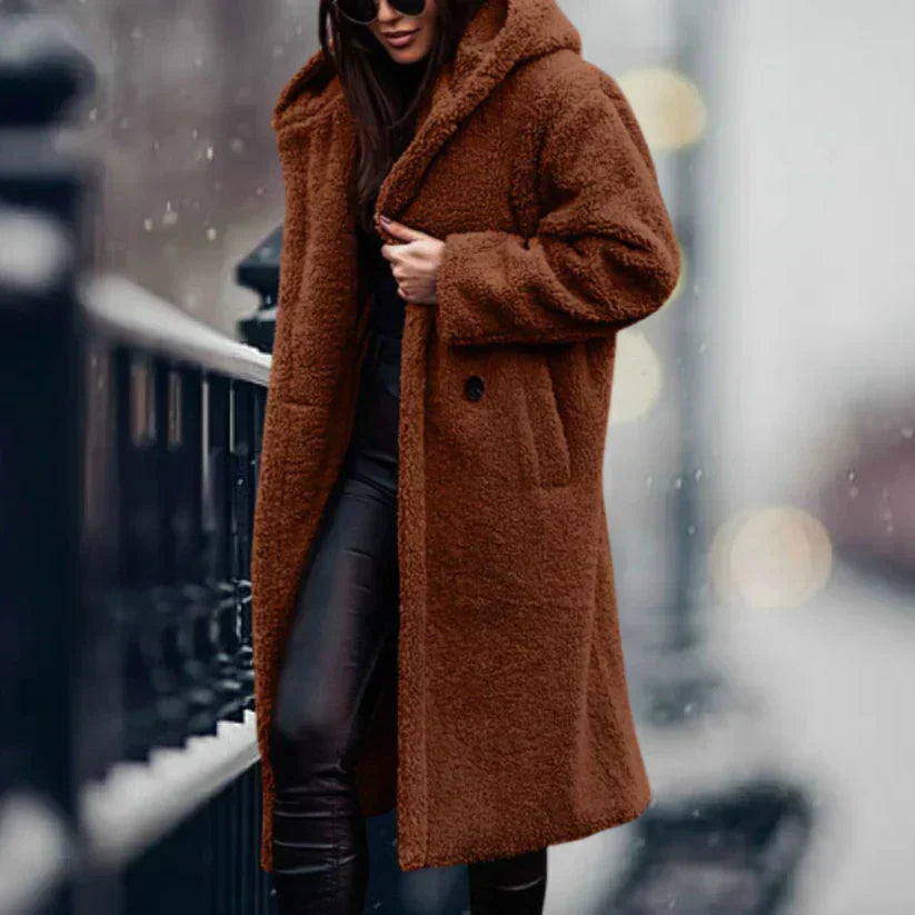 Langer Teddy Winter Mantel - Wärme und Stil für den Winter