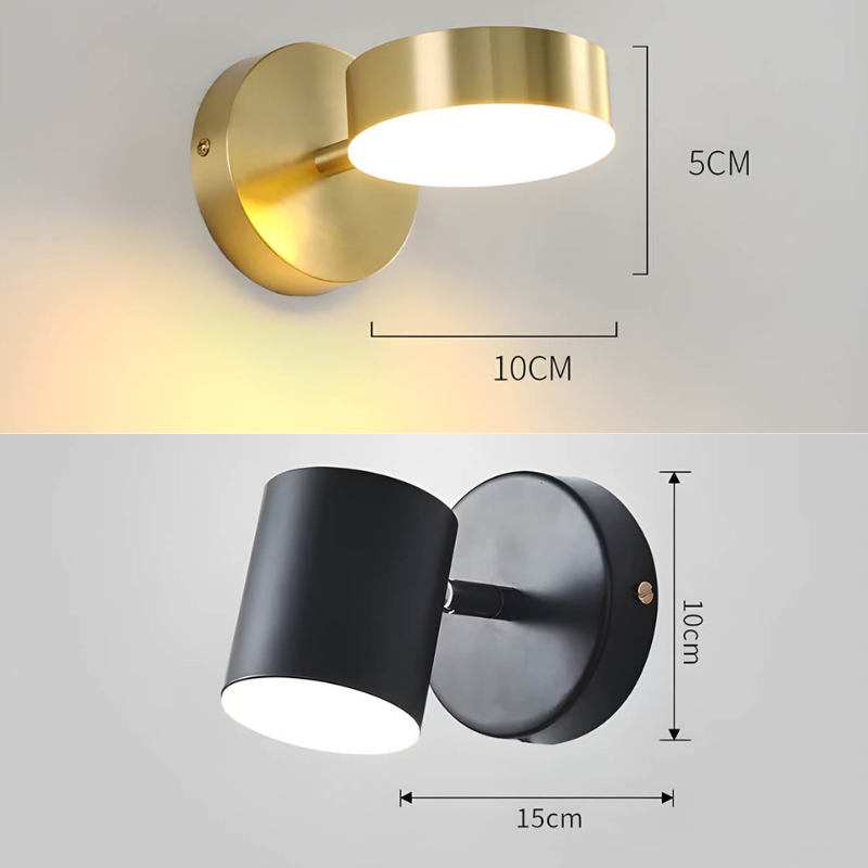 Wandlampe LED Nordic Copper - Moderne Lampe aus Eisen und Kupfer