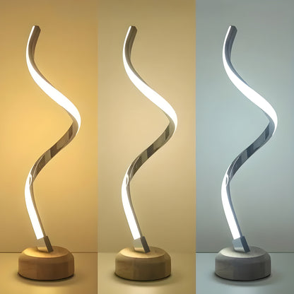 Garduru Lampe – Moderne LED Holz Tischlampe
