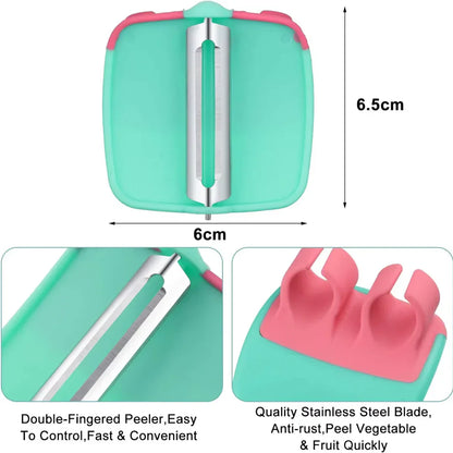 4-teiliger Finger Grip Gemüseschäler Set – Effizient und Einfach zu Benutzen
