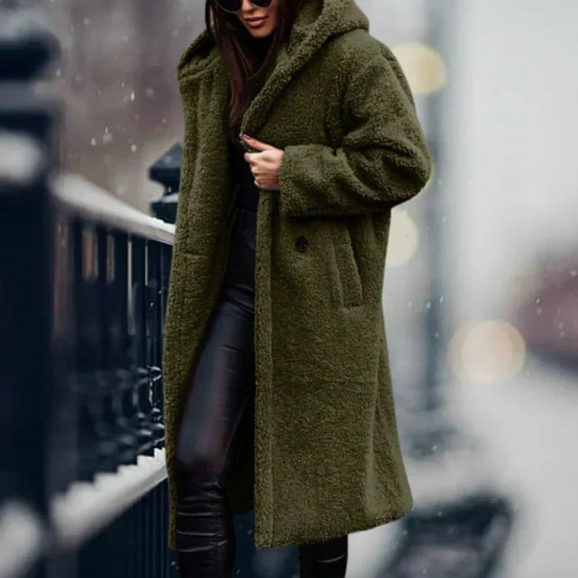 Langer Teddy Winter Mantel - Wärme und Stil für den Winter