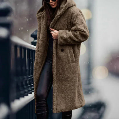 Langer Teddy Winter Mantel - Wärme und Stil für den Winter