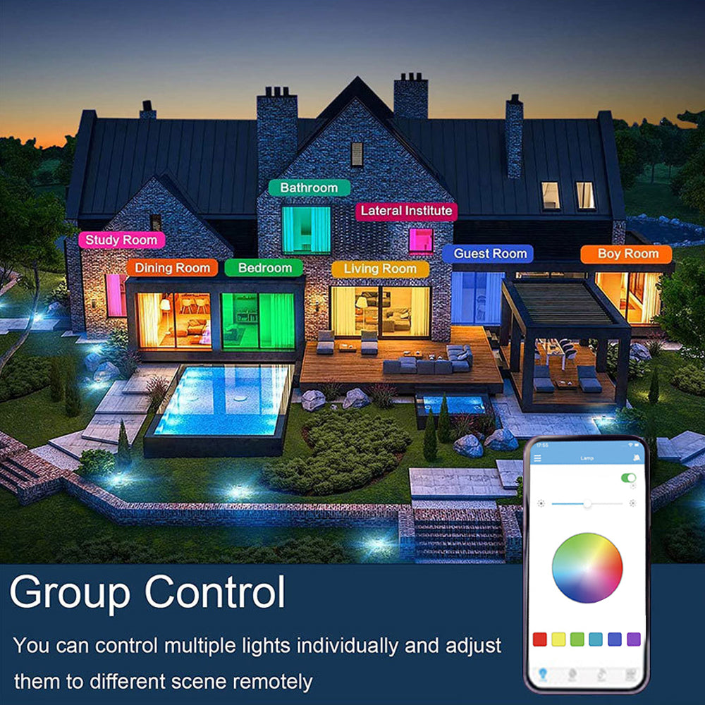 Garduru Intelligente Moderne RGB-Deckenleuchte | Farbwechsel | Smart-App-Steuerung | Energieeffizient