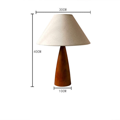 Garduru Jahrhundertstil Tischlampe aus Massivholz | Retro-Design | Elegante Beleuchtung | Zeitlose Deko