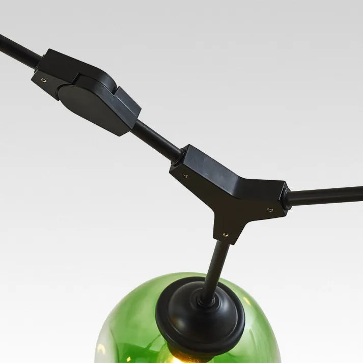 Suspension Sputnik Bifurkation - Moderner Lüster aus geblasenem Glas und Metall