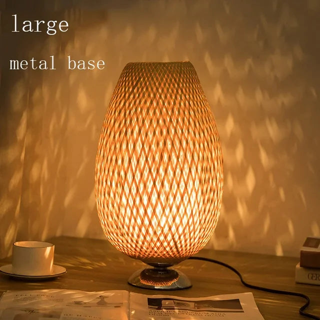 Vintage Bambooleuchte für Wohnkultur und Bürolampe